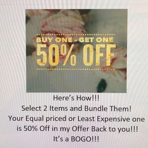 Buy 2 Or More, Every Other is  50% Off!